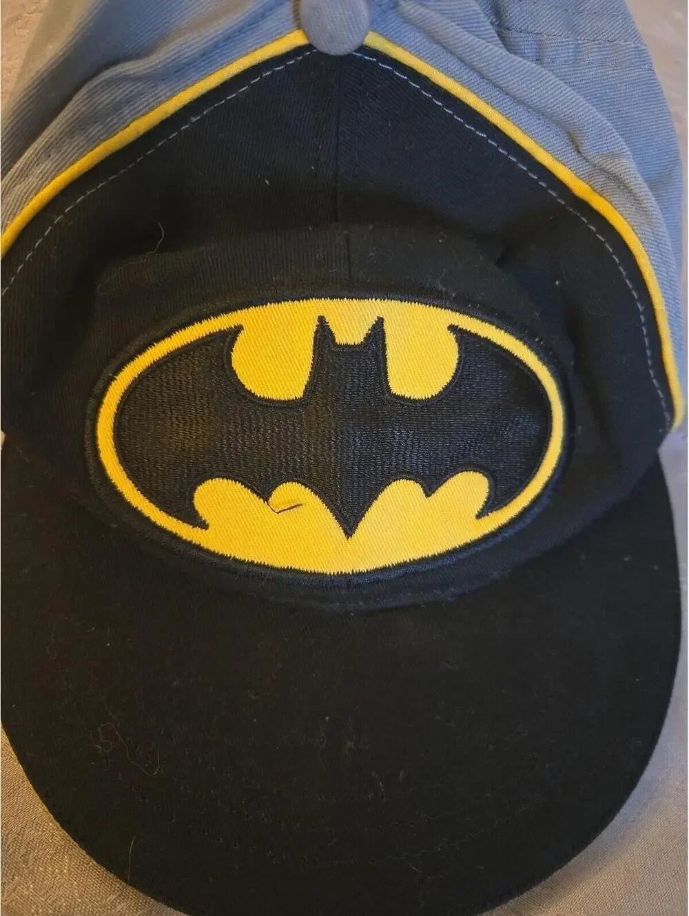 Batman Snapback Hat DC Comics Gray & Black Embroidered Baseball Cap